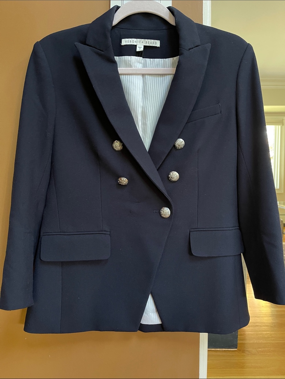 Veronica Beard Dark Navy Blue Miller Dickey Jacket